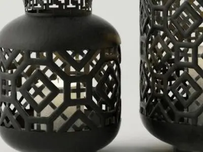 Industrial style lantern 3D model