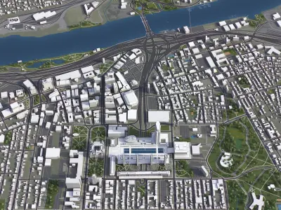 Albany Low-poly 3D model