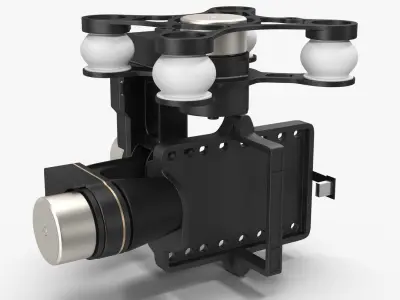 DJI Zenmuse H3 3D Low-poly 3D model