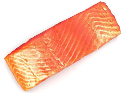 Sliced Salmon Fillet 3D model