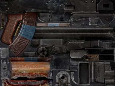 texture weapons Free 3D model