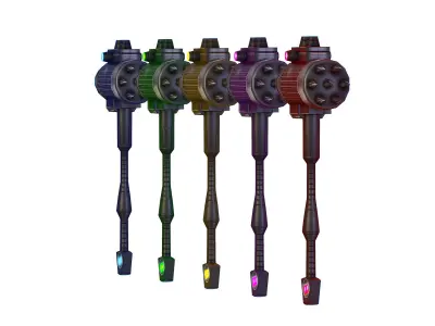 a set of cutting weapons - Sledgehammer Low-poly 3D model