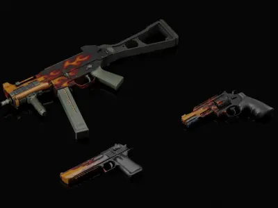 CS2 Blaze Collection 3D model