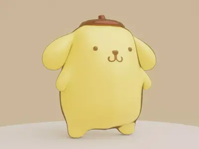Pompompurin Low-poly 3D model Low-poly 3D model