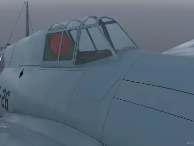 F4F-3 WILDCAT F26 Low-poly 3D model