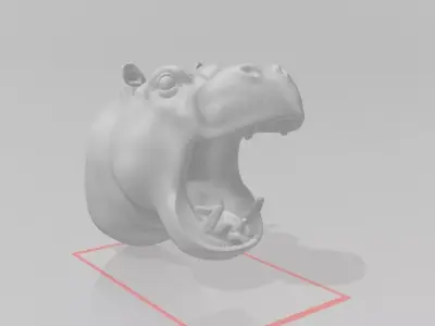 Hippotamus Head 3D model