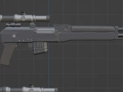 A lot of ak Free 3D model