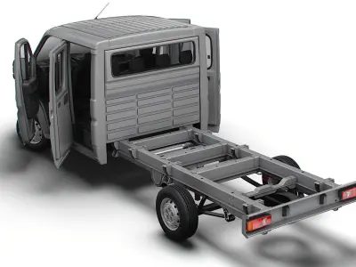 Citroen Jumper Chassis Truck CrCab 4035WBXL HQInterior 2023 3D model