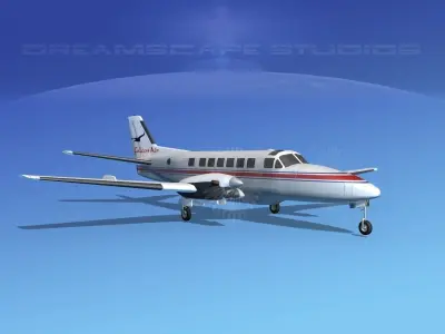 Beechcraft B99 Falcon Air 3D model