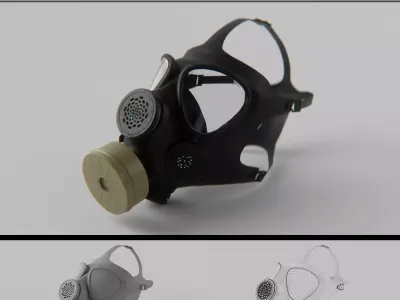 M15 Gasmask - High Detail 3D model