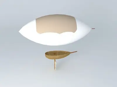 Airship egg on hot air balloon Free 3D model