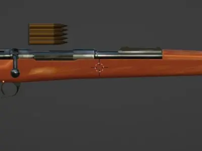 kar98k rifle Free low-poly 3D model