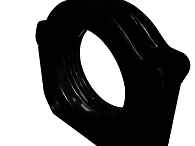 Precision Threaded Industrial Component Low-poly 3D model