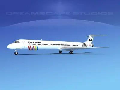 McDonnell Douglas MD83 SAS2 3D model