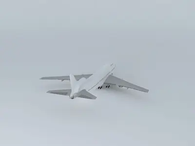 Template Boeing 747 300 Tri jet Free 3D model