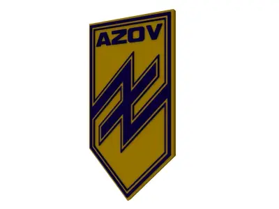 Emblem of the Azov Battalion 3D print model