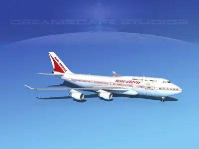 Boeing 747-400 Air India 3D model