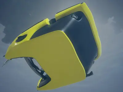 Mini Submarine U-Boat C-Researcher PBR 3D model