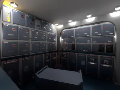 Kitchen by airplane 3D model