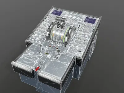 Lower Pedestal compiled Low-poly 3D model