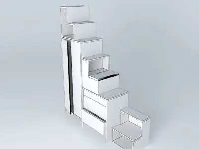 Step Tansu Free 3D model