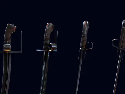 Black saber 3D model