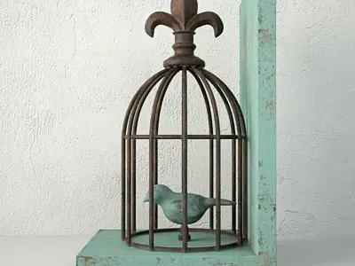 Birdcage Bookend 2 3D model