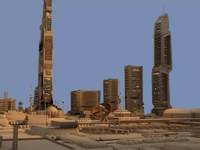 Keppler 22 Colonial City 3D model