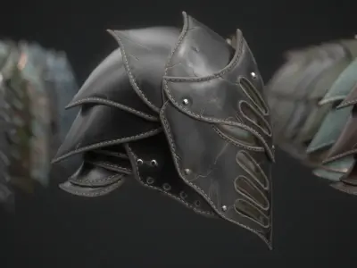 Helmet Dark Knight Low-poly 3D model