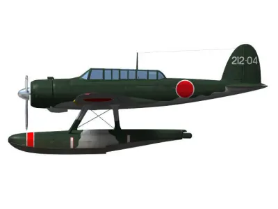 Aichi E13A Jake 3D model