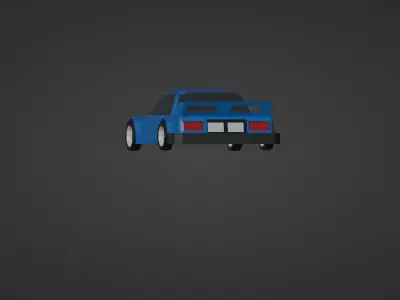 Low Poly Racing Car with a Perfect Topology Free low-poly 3D model