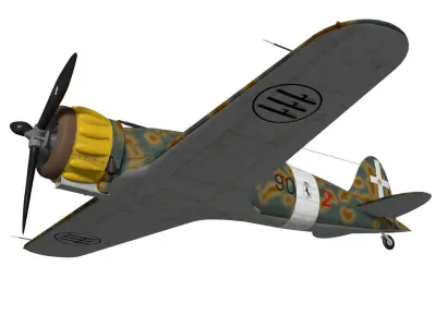 macchi mc200 saetta 3D model