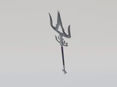 Dark Trident Low-poly 3D model