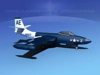 McDonnell F2H-2 Banshee V05 3D model