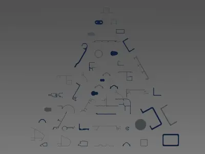 Extruded Aluminium Profile Enclosures Set for Auto Parts 3D model