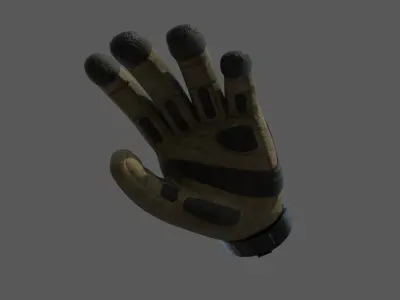 VR Tactical Gloves Low-poly 3D model