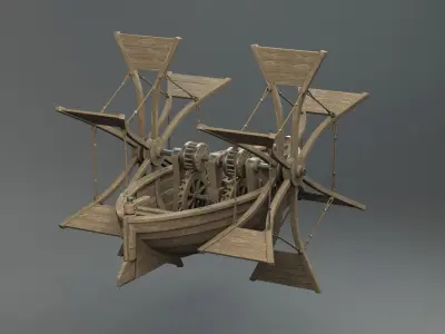 Da Vinci Paddle Boat 3D model