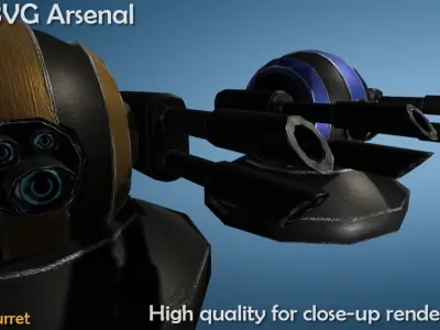 Turrets - HQ 3D model