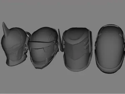 SciFi Helmet Base Mesh Pack 1 3D model