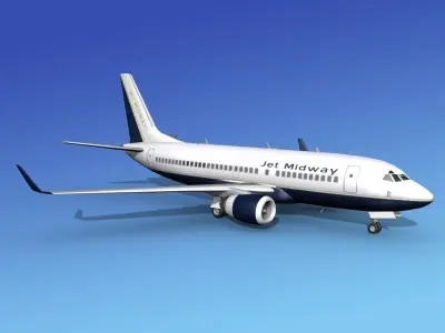 Boeing 737-700ER Jet Midway 3D model