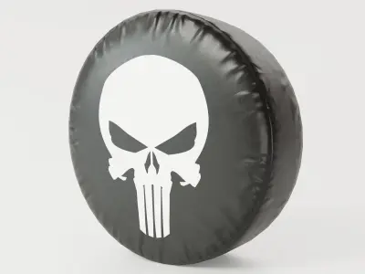 Tire Cover Low Poly PBR 4K Low-poly 3D model