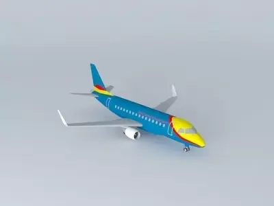 Embraer Erj 170 Royal Airways with interior FOR SALE Free 3D model