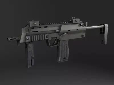 MP7A1 submachine gun Low-poly 3D model