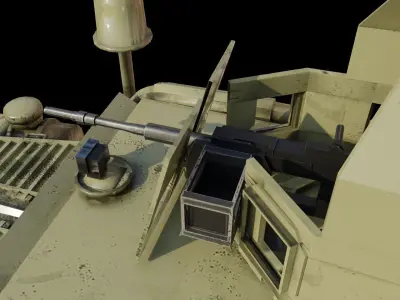 cougar 4x4 MRAP Low-poly 3D model
