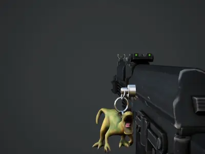 TRex Dinosaur Weapon Charm - Low Poly Game Ready Low-poly 3D model