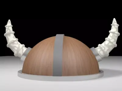 3D VIKING HELMET Low-poly 3D model