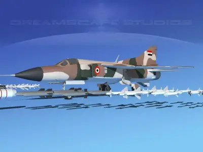 Mig 23 Flogger B Egypt 3D model