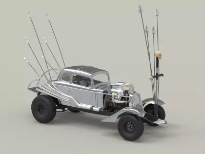 Nux car from the movie Mad Max Fury road 3D model