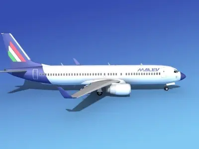 Boeing 737-800 Malev Hungarian Airlines 3D model