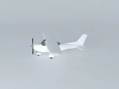 Template Cessna 152 Low Poly Free 3D model